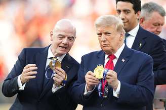 Gianni Infantino, presidente da Fifa, e Donald Trump, presidente dos Estados Unidos