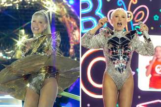 Xuxa Meneghel durante apresentação em SP