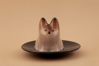 Pudim "jiggly cat" de café e chocolate
