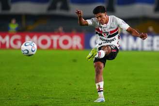Nicolas Bosshardt, jogador do São Paulo, durante partida contra o Millionarios pela CONMEBOL Sudamericana de 2026 - 