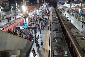 Estação Brás da CPTM nesta terça-feira, 4, durante greve dos ferroviários