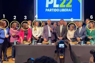 Veja quem são as mulheres que estavam ao lado de Flávio Bolsonaro no anúncio do vice