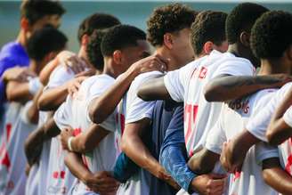 Jogadores do time sub-20 do Red Bull Bragantino. 