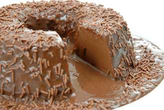 pudim de chocolate no micro-ondas.