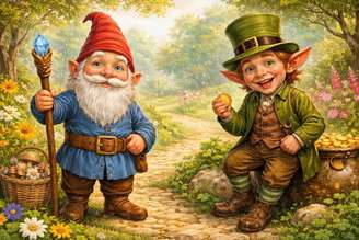 A confusão entre gnomos e duendes é bastante comum, já que ambos fazem parte do imaginário popular ligado à fantasia e ao folclore europeu. Eles carregam a força de tradições que atravessam muitas gerações.