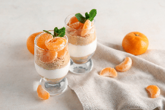 Cheesecake de tangerina na taça
