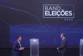 Tarcísio de Freitas e Fernando Haddad participam de debate na Band, o primeiro entre os candidatos ao governo de São Paulo