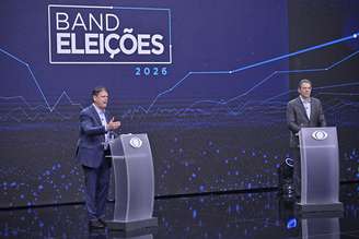 Tarcísio e Haddad participaram de debate na Band neste domingo