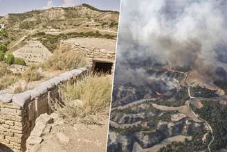 Em Los Monegros, suspeitava-se que os vestígios da Guerra Civil fossem muito mais profundos do que o que estava visível. Um incêndio provou que eles tinham razão.