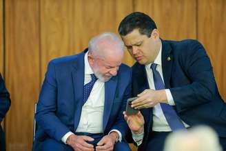 Lula e Alcolumbre em evento em 2025; os dois estavam rompidos desde o início deste ano