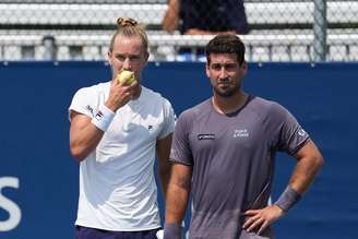 Rafael Matos e Orlando Luz, tenistas brasileiros que se classificaram para a final do Masters 1000 de Montreal