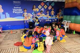 Espaço Kids movimenta a garotada (Foto: Equipe Sagaz Esportes / Festival Vamos Passear)