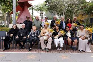 Homenageados na Calçada da Fama dos Estúdios Globo nesta quarta-feira, 12
