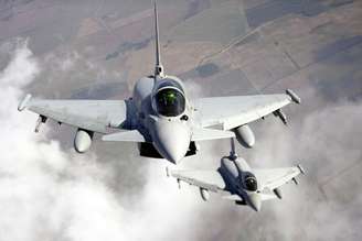Caças Eurofighter italianos participam de exercício da Otan na Lituânia, em setembro de 2023