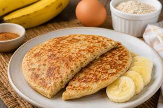 Pão de frigideira com 3 ingredientes.