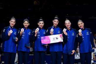 Brasil é bronze no conjunto do Mundial de ginástica rítmica e garante vaga nas Olimpíadas