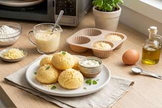 Pão de queijo de micro-ondas.