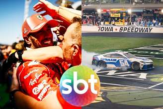 SBT aposta em transmissões esportivas de qualidade. (Imagem: Divulgação - SBT - Fórmula 1 - NASCAR / Montagem - RD1)