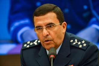 O tenente-brigadeiro do ar, Carlos de Almeida Baptista Junior, durante audiência pública na Câmara, sobre o caso do militar preso com cocaína na Espanha em aeronave da Força Aérea Brasileira.