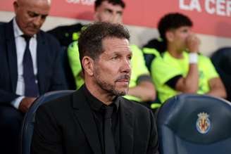 Diego Simeone, treinador do Atlético de Madrid, durante partida contra o Villarreal em maio de 2026 - 