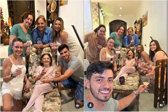 Laura Cardoso posa com as filhas, netas e bisneto