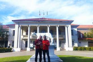 Alberto Zago e Emanuele Danese durante missão na América do Sul