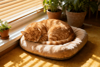 Os gatos costumam mudar de posição diversas vezes enquanto dormem