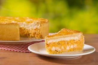 Torta proteica de frango com requeijão