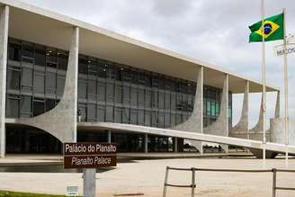 Fachada do Palácio do Planalto em Brasília, DF.
