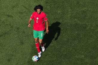 Ayyoub Bouaddi durante a partida entre França e Marrocos, pelas quartas de final da Copa do Mundo de 2026 - 