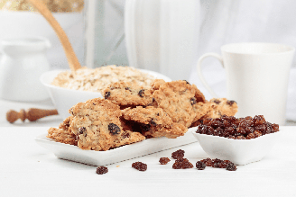 Biscoito de aveia com uva-passa