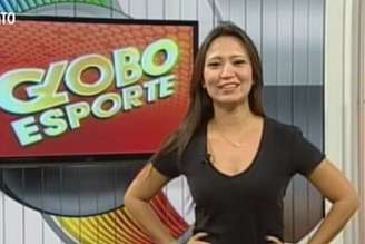 Thalita Tavares apresentando o GE