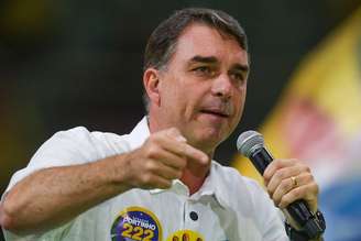 O candidato a presidência Flávio Bolsonaro