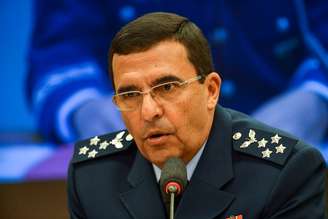 O tenente-brigadeiro do ar, Carlos de Almeida Baptista Junior, durante audiência pública na Câmara, sobre o caso do militar preso com cocaína na Espanha em aeronave da Força Aérea Brasileira.