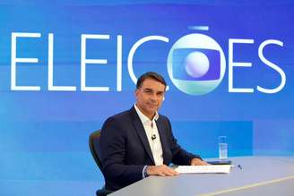 Flávio Bolsonaro nos Estúdios Globo