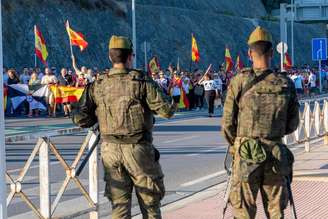 Protesto contra presença de imigrantes em Ceuta, exclave espanhol no norte da África