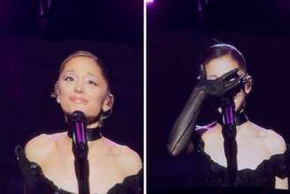 Ariana Grande chora durante show
