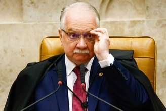 O presidente do STF, ministro Edson Fachin, no plenário da Corte.