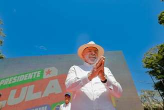 O presidente Luiz Inácio Lula da Silva durante ato de campanha em São José do Rio Preto - SP.