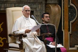 Papa Leão XIV participa de audiência no Vaticano, em 3 de setembro