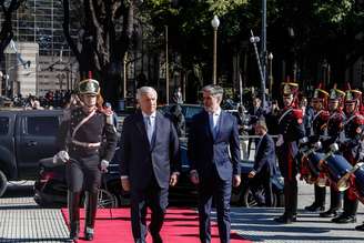 Antonio Tajani durante visita a Buenos Aires, na Argentina