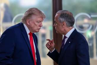 Donald Trump e o primeiro-ministro do Canadá, Mark Carney