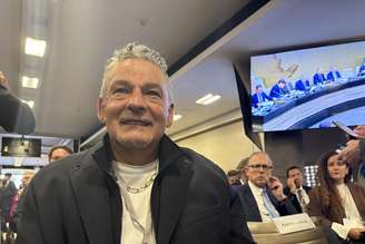 Roberto Baggio durante missão empresarial em São Paulo