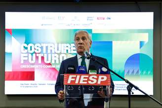 Antonio Tajani participa de evento na Fiesp, em São Paulo