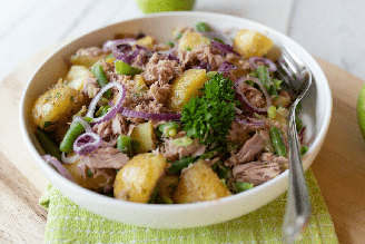 Salada proteica de atum com batata