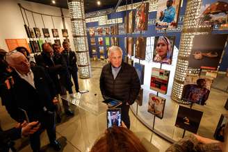Antonio Tajani durante visita ao Arsenal da Esperança e ao Museu da Imigração