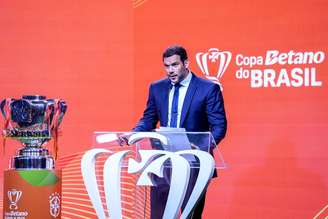 Samir Xaud, presidente da CBF, durante cerimônia de sorteio dos mandos de campo da semifinal da Copa do Brasil - 