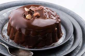 pudim diet de chocolate.