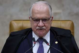 Presidente do Supremo Tribunal Federal, Edson Fachin, durante sessão do STF em Brasília, 12 de agosto de 2026 REUTERS/Adriano Machado