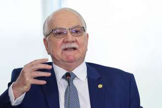 Presidente do Supremo Tribunal Federal, Edson Fachin, participa de cerimônia no Palácio do Planalto, em Brasília
4 de setembro de 2026 REUTERS/Adriano Machado